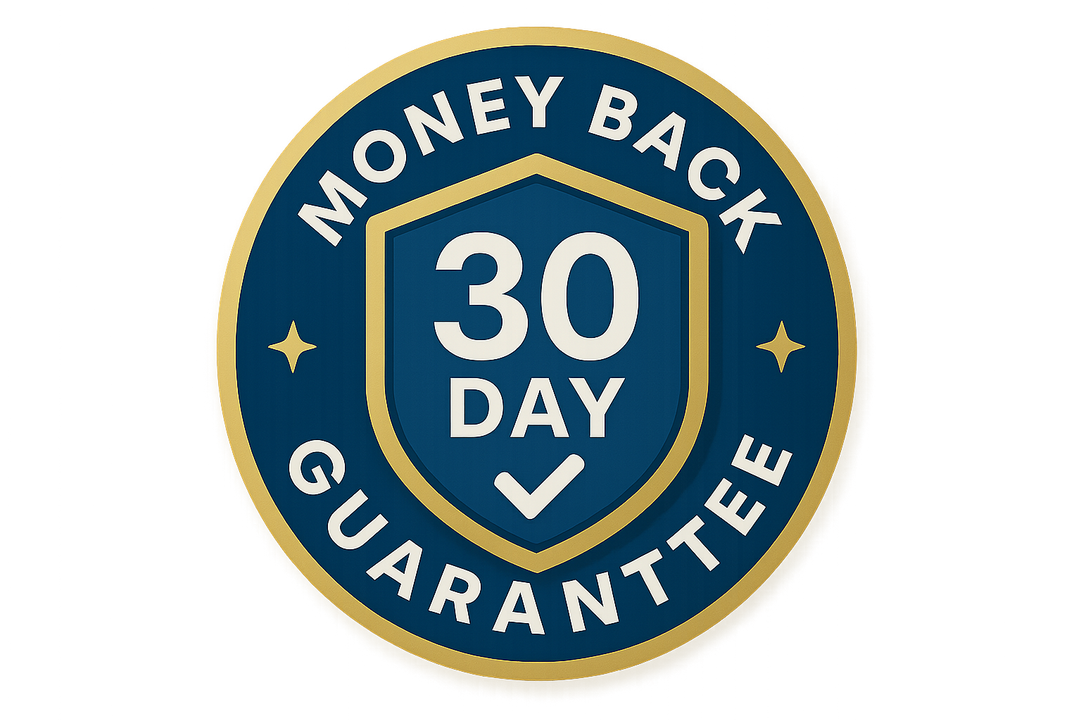 30 day money back guarantee badge